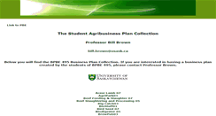 Desktop Screenshot of agbusinessplans.usask.ca