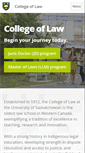 Mobile Screenshot of law.usask.ca