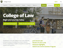 Tablet Screenshot of law.usask.ca