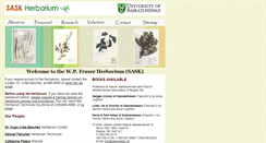 Desktop Screenshot of herbarium.usask.ca