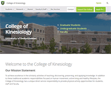 Tablet Screenshot of kinesiology.usask.ca