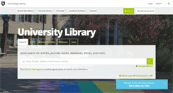 Desktop Screenshot of library.usask.ca